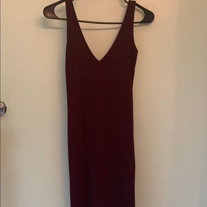 Maroon body con dress
